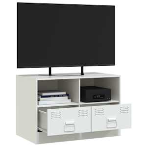 TV skříňka bílá 67 x 39 x 44 cm ocel - obrázek 5