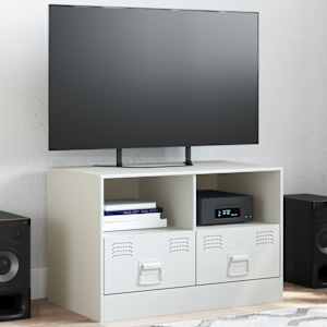 TV skříňka bílá 67 x 39 x 44 cm ocel - obrázek 1