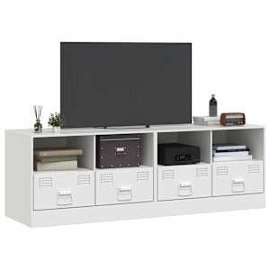 TV skříňky 2 ks bílé 67 x 39 x 44 cm ocel - obrázek 3