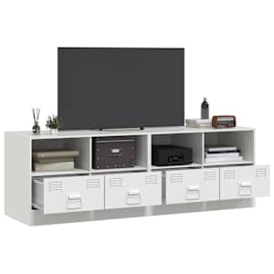 TV skříňky 2 ks bílé 67 x 39 x 44 cm ocel - obrázek 4
