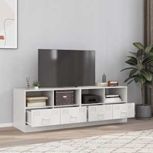 TV skříňky 2 ks bílé 67 x 39 x 44 cm ocel - obrázek 1