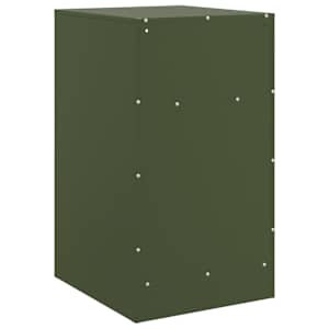 Noční stolky 2 ks olivově zelené 34,5 x 39 x 62 cm ocel - obrázek 9