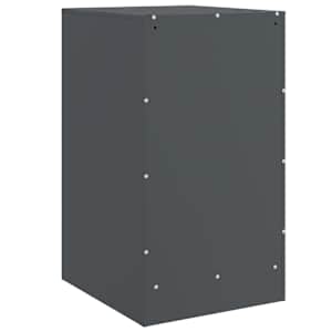 Noční stolky 2 ks antracitové 34,5 x 39 x 62 cm ocel - obrázek 9