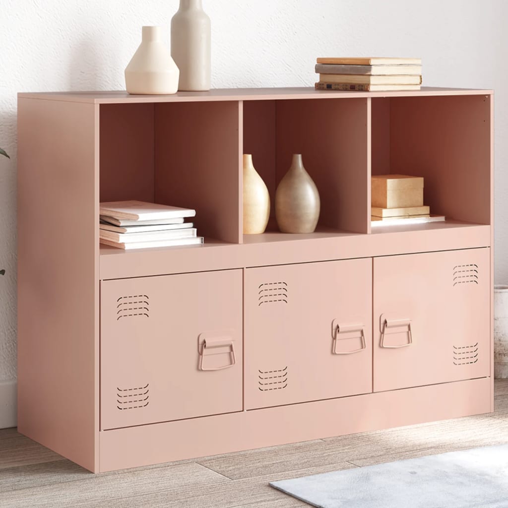 vidaXL Sideboard Rosa 99x39x73 cm Stahl