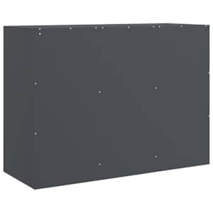 Příborník antracitový 99 x 39 x 73 cm ocel - obrázek 9