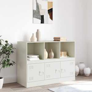 Příborník bílý 99 x 39 x 73 cm ocel - obrázek 3