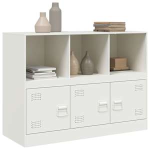 Příborník bílý 99 x 39 x 73 cm ocel - obrázek 4
