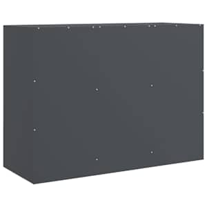 Příborník antracitový 99 x 39 x 73 cm ocel - obrázek 9