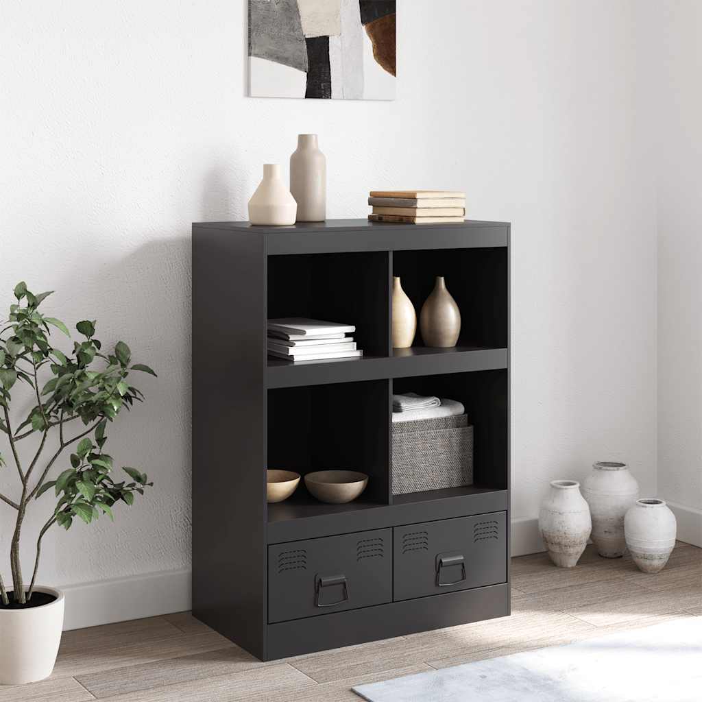 vidaXL Dulap înalt, negru, 67x39x95 cm, oțel