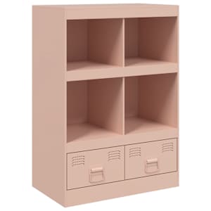 Highboard růžový 67 x 39 x 95 cm ocel - obrázek 2