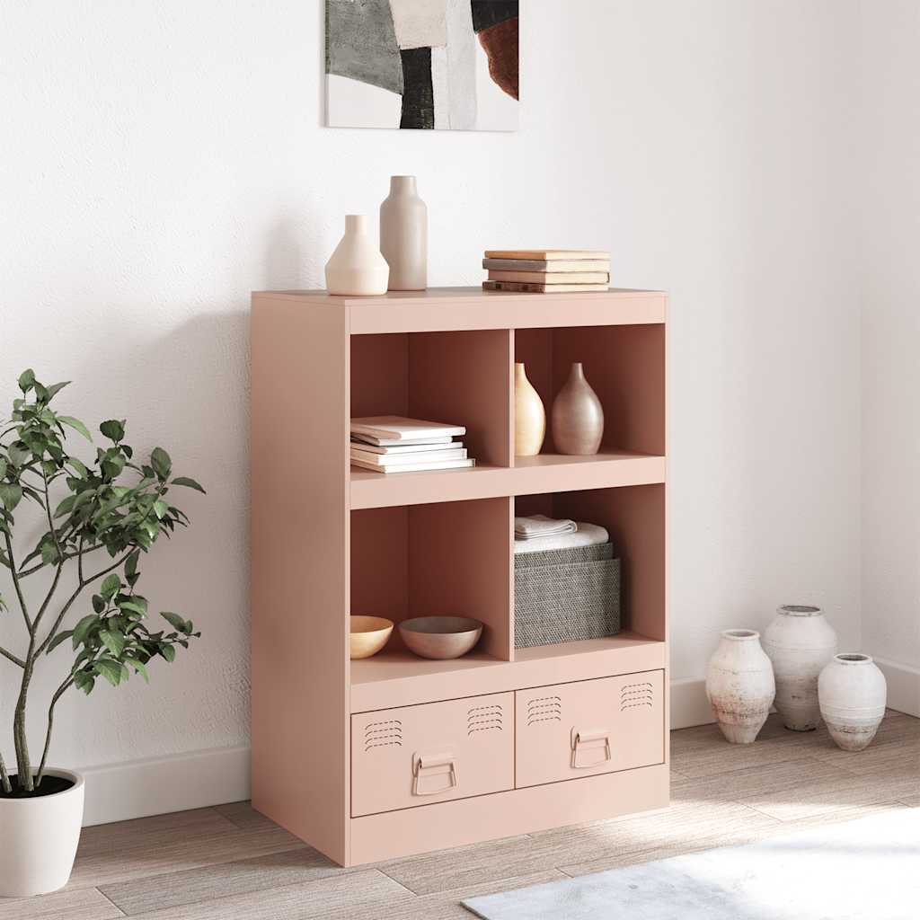 Thumbnail - vidaXL Highboard Rosa 67x39x95 cm Stahl