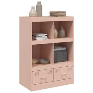 Highboard růžový 67 x 39 x 95 cm ocel - obrázek 4