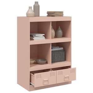 Highboard růžový 67 x 39 x 95 cm ocel - obrázek 5