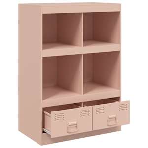 Highboard růžový 67 x 39 x 95 cm ocel - obrázek 7