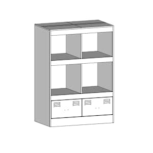 Highboard růžový 67 x 39 x 95 cm ocel - obrázek 11