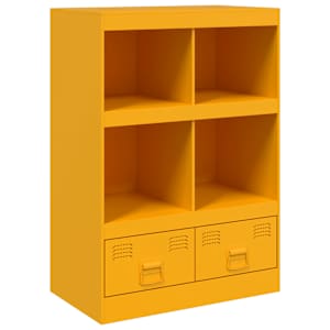 Highboard hořčicově žlutý 67 x 39 x 95 cm ocel - obrázek 2