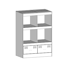 Highboard hořčicově žlutý 67 x 39 x 95 cm ocel - obrázek 11