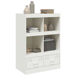 Highboard bílý 67 x 39 x 95 cm ocel - obrázek 4