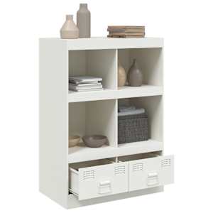 Highboard bílý 67 x 39 x 95 cm ocel - obrázek 5