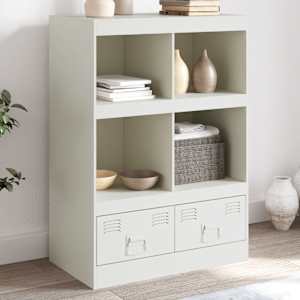 Highboard bílý 67 x 39 x 95 cm ocel - obrázek 1