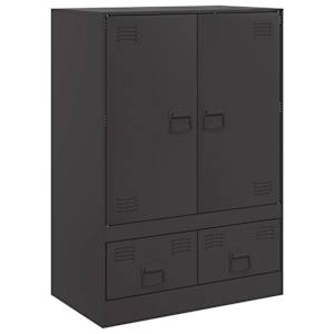 Highboard černý 67 x 39 x 95 cm ocel - obrázek 2