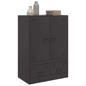 Highboard černý 67 x 39 x 95 cm ocel - obrázek 4