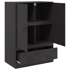 Highboard černý 67 x 39 x 95 cm ocel - obrázek 7