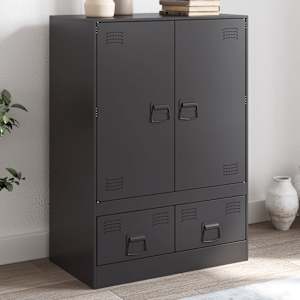 Highboard černý 67 x 39 x 95 cm ocel - obrázek 1