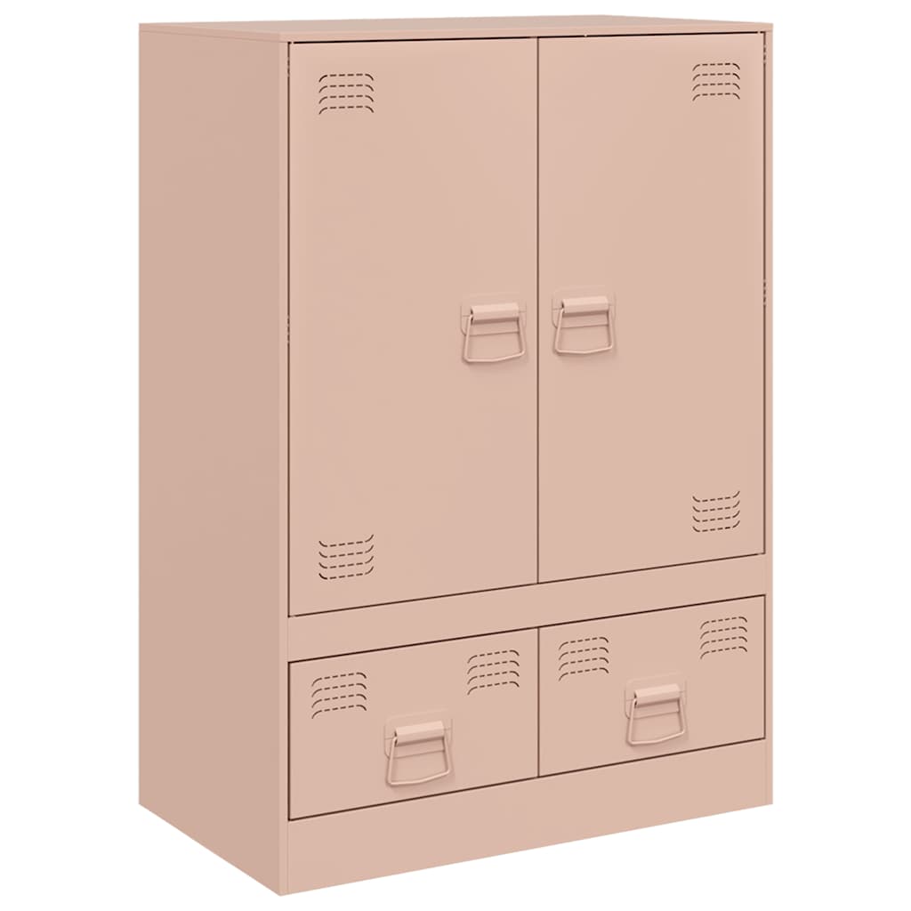 vidaXL Highboard růžový 67 x 39 x 95 cm ocel