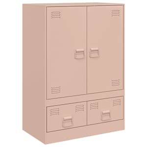 Highboard růžový 67 x 39 x 95 cm ocel - obrázek 2
