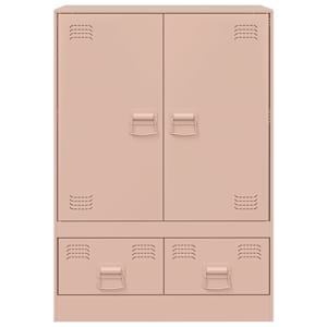 Highboard růžový 67 x 39 x 95 cm ocel - obrázek 6