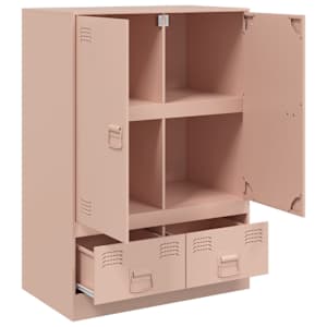 Highboard růžový 67 x 39 x 95 cm ocel - obrázek 7