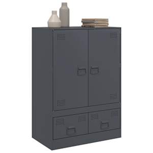 Highboard antracitový 67 x 39 x 95 cm ocel - obrázek 4