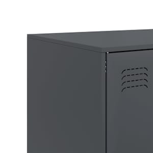 Highboard antracitový 67 x 39 x 95 cm ocel - obrázek 10