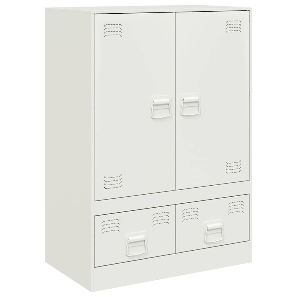 vidaXL Highboard bílý 67 x 39 x 95 cm ocel