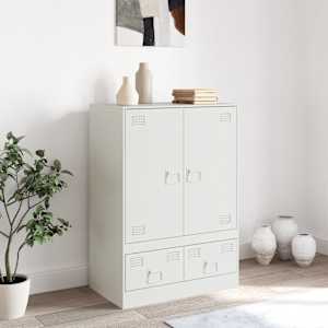 Highboard bílý 67 x 39 x 95 cm ocel - obrázek 3