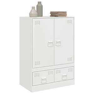 Highboard bílý 67 x 39 x 95 cm ocel - obrázek 4