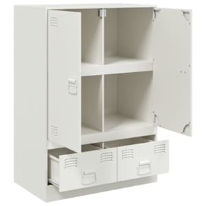 Highboard bílý 67 x 39 x 95 cm ocel - obrázek 7