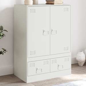 Highboard bílý 67 x 39 x 95 cm ocel - obrázek 1