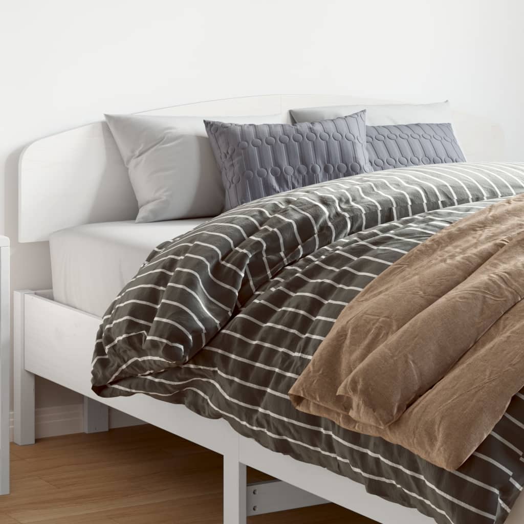 vidaXL Tăblie de pat, alb, 160 cm, lemn masiv de pin