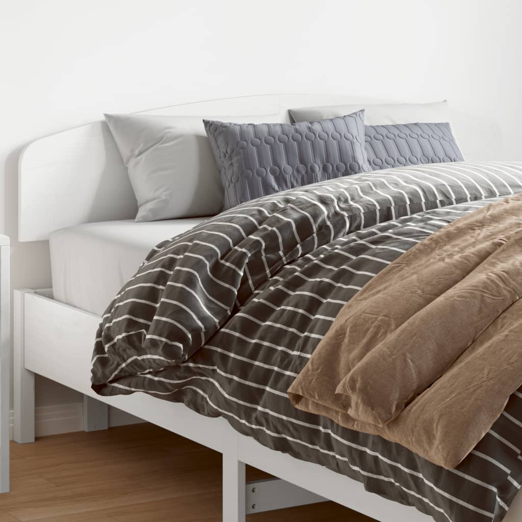 vidaXL Tăblie de pat, alb, 140 cm, lemn masiv de pin