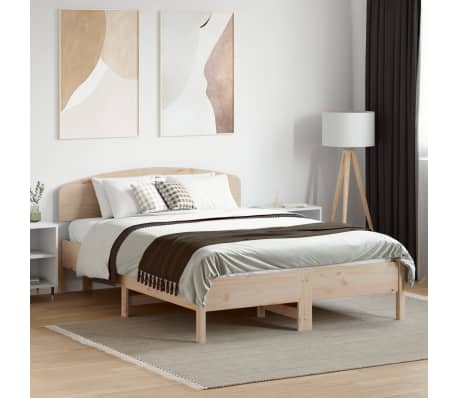 vidaXL T&ecirc;te de lit 135 cm bois massif de pin