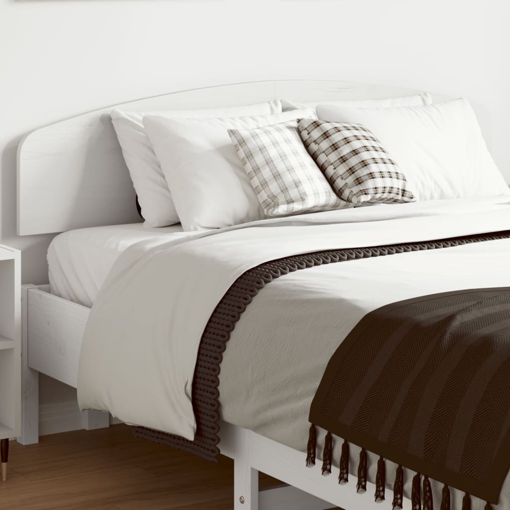 vidaXL Tăblie de pat, alb, 135 cm, lemn masiv de pin