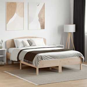 vidaXL Huvudgavel 120 cm massiv furu