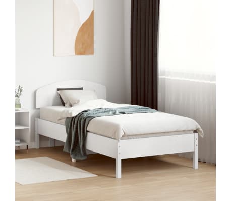 vidaXL T&ecirc;te de lit blanc 90 cm bois massif de pin