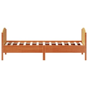 Postel bez matrace voskově hnědá 75 x 190 cm masivní borovice - obrázek 5