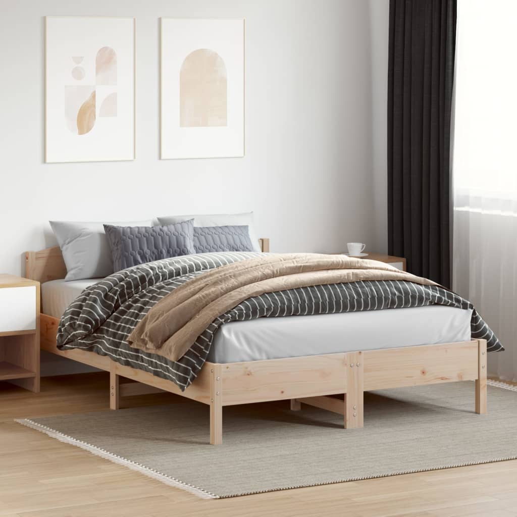 vidaXL Bedframe zonder matras massief grenenhout 120x200 cm afbeelding