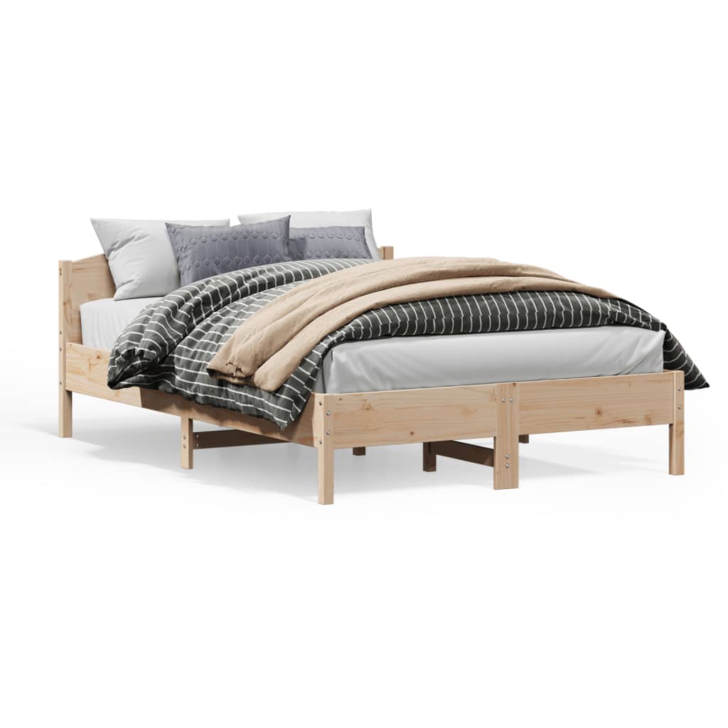 vidaXL Cadru de pat fără saltea, 120x200 cm, lemn masiv pin
