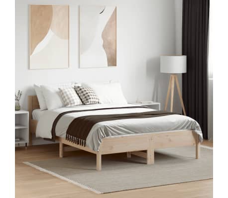 vidaXL Cadre de lit sans matelas 140x190 cm bois de pin massif