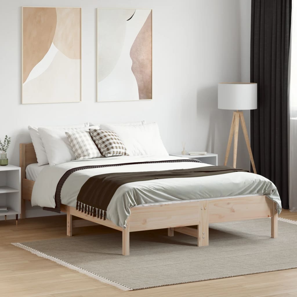 vidaXL Bedframe zonder matras massief grenenhout 120x190 cm afbeelding